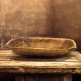 Farmhouse Rustic Wooden Decorative Bowl-Unique Dough Bowl- The Big Horn Ranch Junkie Mercantile