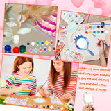 30 Pcs DIY Wooden Mirror Craft Decorate You Own Princess Wooden Hand Mirrors Princess Mirrors for Girls Crafts Paint Princess Party Decorations Birthday Gifts Parent-Child Games Drayear