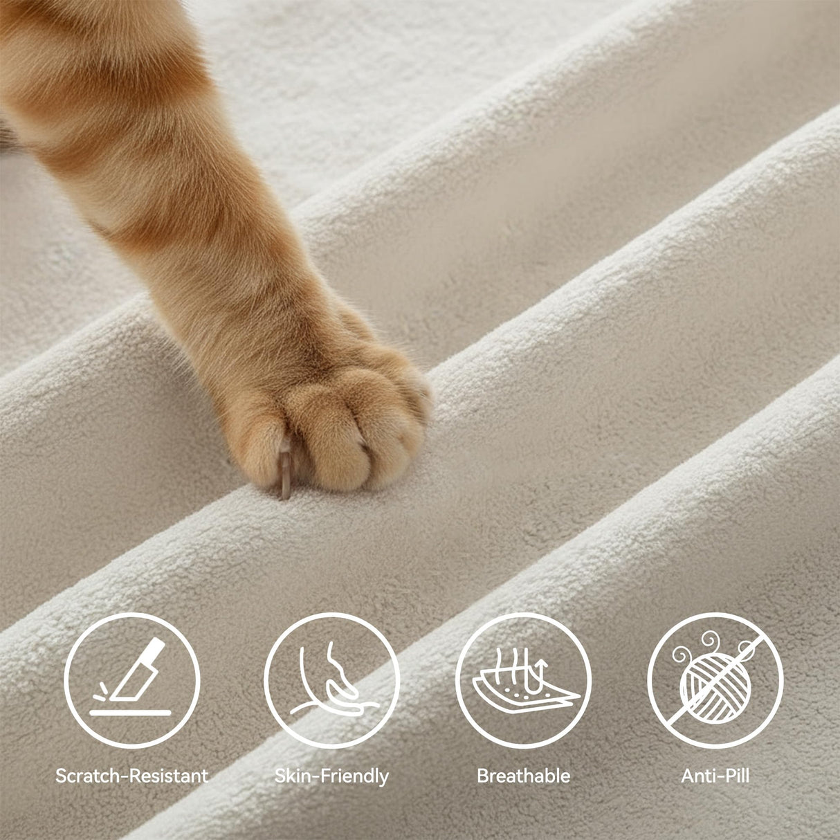 104.3" Boneless Curved Couch, l Shaped 4-Seater Cloud Couch with Deep Seat Chaise, Oversized Curved Sofa, Chenille Modular Sectional Couches for Living Room, No Assembly, Beige Abbrevi