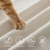 104.3" Boneless Curved Couch, l Shaped 4-Seater Cloud Couch with Deep Seat Chaise, Oversized Curved Sofa, Chenille Modular Sectional Couches for Living Room, No Assembly, Beige Abbrevi