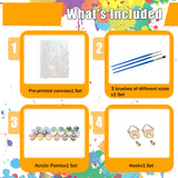 Hutarosl Wild Flowers Paint by Numbers Kits for Adults - Flowers Paint by Number Adult,Flower Canvas Paint by Numbers for Adults,DIY Oil Painting Kits for Gifts Home Decor 16x20in Hutarosl