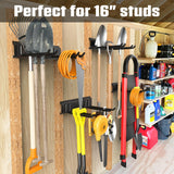 WALMANN Wall Mounted Garden Tool Organizer for Garage, Heavy Duty Folding Chair Storage Rack, 11-Inch Tools Storage Hooks for Shovels, Rakes, Ladders, Hold Up to 400 lbs WALMANN