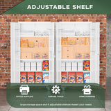 Greenvelly White Metal Storage Cabinet with Wheels, 72" Steel Garage Rolling Cabinet with Doors and 4 Shelves, Tall Locking Cabinets Tool Lockable Storage Cabinets for Basement, Pantry, Home Office Greenvelly