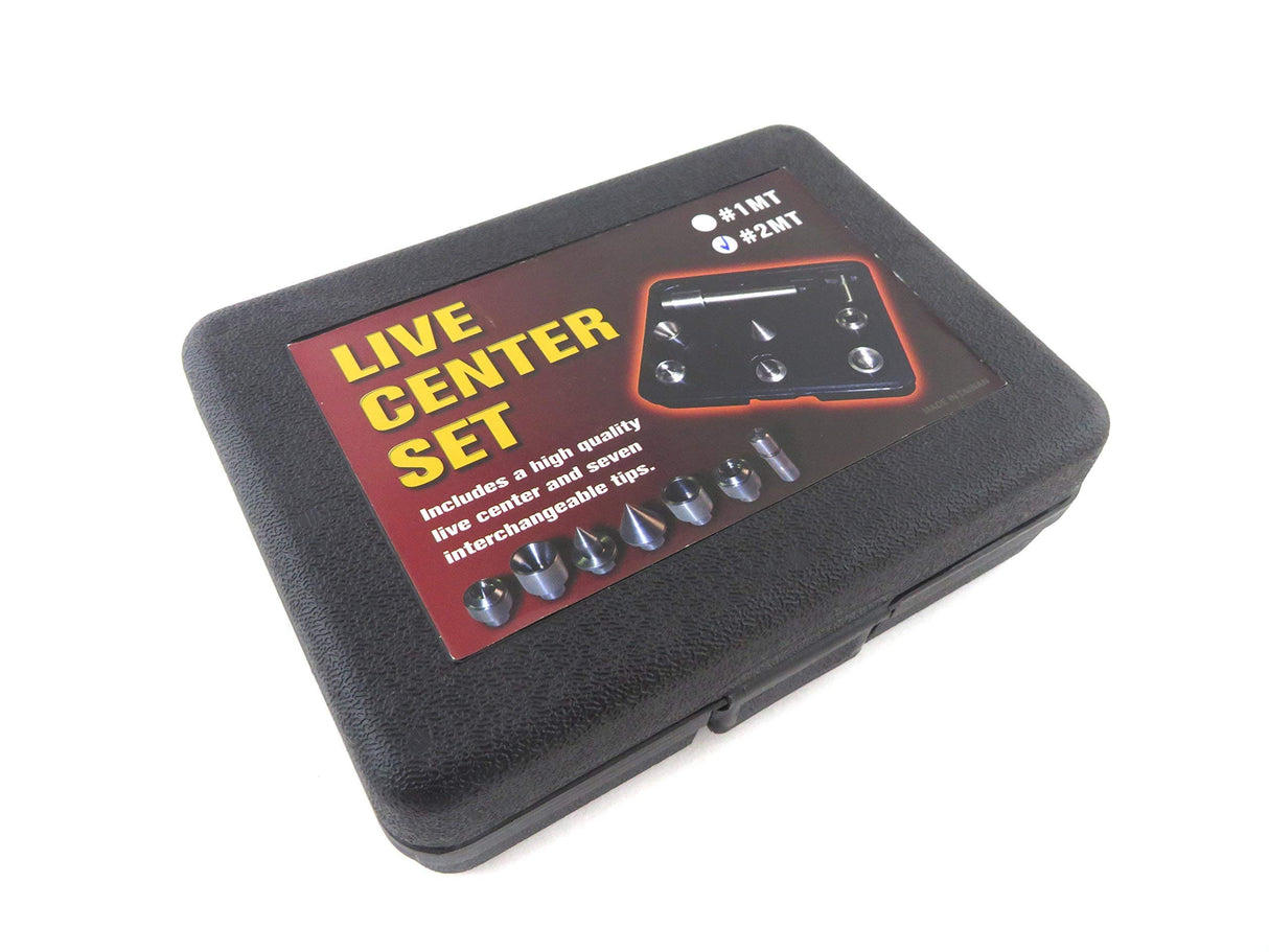 Taytools 468907 8 Piece Set Live Revolving Center MT2 Taper for Woodturning and Wood Lathes Taytools