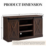 EDYO LIVING Farmhouse TV Stand for 65 Inch TV, Wood TV Stand with Sliding Barn Door, Entertainment Center with Storage Cabinet, Rustic Media Console for Living Room Bedroom, Espresso EDYO LIVING
