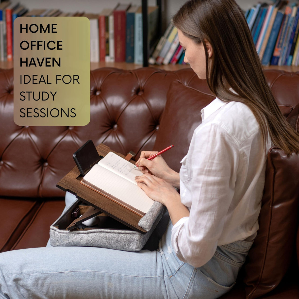 Vigo Wood Laptop Tray - Lap Tray with Cushion, Laptop Table for Sofa, Lap Desk for Laptop, Adjustable Laptop Stand for Bed, Laptop Desk Stand, Laptop Lap Tray for Bed, Laptop Bed Table (Walnut) Vigo Wood