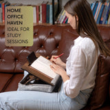 Vigo Wood Laptop Tray - Lap Tray with Cushion, Laptop Table for Sofa, Lap Desk for Laptop, Adjustable Laptop Stand for Bed, Laptop Desk Stand, Laptop Lap Tray for Bed, Laptop Bed Table (Walnut) Vigo Wood