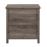 Walker Edison Hazel Modern Farmhouse 3 Drawer Framed Nightstand with Half-Moon Handles, 25 Inch, Grey Wash Walker Edison
