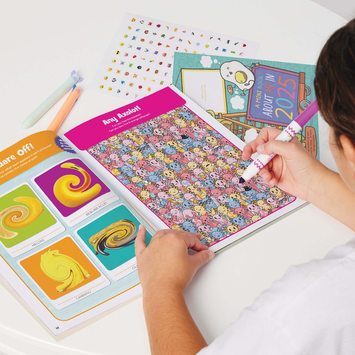 Highlights Puzzle Fun 2025 Puzzle Books for Kids Ages 6 and Up, 4-Book Set of Brain Teasers, Mazes, Word Puzzles and More Travel-Friendly Screen Free Kids Puzzles Highlights for Children