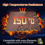 JUUPINE 3D Printer PEO PET Build Plate for Bambu Lab X1/X1C/X1E/P1P/P1S/A1 3D Printer,Diamond PEO+Carbon Fiber PET Surface 257x257mm Spring Steel Plate,Double Sided Flexible Sheet Removable Platform. Wefuit