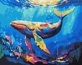 Whale Paint by Numbers Kit for Kids, Adults Paint by Number Kits on Canvas Kids Painting by Number Kit Adult Crafts Kits for Women Girls Boys, Color Whale KOMI