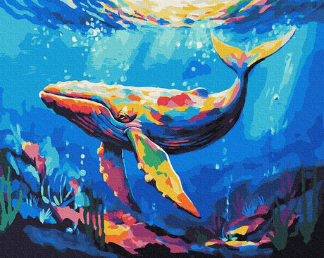 Whale Paint by Numbers Kit for Kids, Adults Paint by Number Kits on Canvas Kids Painting by Number Kit Adult Crafts Kits for Women Girls Boys, Color Whale KOMI