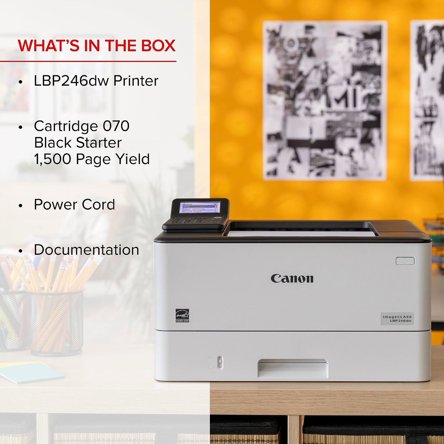 Canon imageCLASS LBP246dw Wireless, Mobile Ready, Duplex Laser Printer