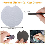 120PCS Sublimation Blanks Car Coasters, Absorbent Auto Coasters for Cup Holders, Neoprene Car Coasters Absorb Spills to Keep Cupholders Clean Valyria