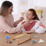 PP OPOUNT Adjustable Bead Loom Kit, Wood Loom Beading Supplies with Detailed Instructions, Practical Jewelry Making Accessories, Beading Loom Kits for Adults Jewelry Making Bracelets Belts PP OPOUNT