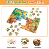 Jigsaw Puzzles for Kids Ages 3-5, 4-8, 6-8 Boys Girls - 60 Piece Construction Site - Large Piece Children Floor Jigsaw Puzzles - Science Educational Toys for 3 4 5 6 7 8 Years Old OSBOO