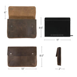 Hide & Drink, Vintage Folder Document Holder, File Case, A5 Binder, Envelope Portfolio, Full Grain Leather, Handmade, Bourbon Brown Hide & Drink