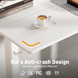 VVENACE 63 x 28 Inch Electric Standing Desk Adjustable Height,Sit Stand Up Desk with Wheels,Home Office,Rising Desk,Computer Workstation, Gaming Work (Spliced Desktop,White) VVENACE