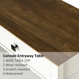Lomojo Console Table,Sofa Table 13.8" D x 39.37" W x 31.5" HEntryway Table with 2 Drawers Storage Shelve Foyer Table for Entryway Farmhouse Hallway Tables for Living Room,Kitchen Lomojo