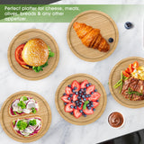 LorisArm Bamboo Plates 8-inch Round ServingTray Wooden Plate Reusable, Wood Serving Platter for Dinner, Dessert, Salad, Appetizer, Snack. LorisArm