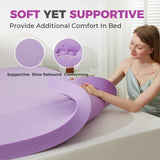 BDEUS 2 Inch Gel Memory Foam Mattress Topper Ventilated Soft Pressure Relieve Mattress Pad, Breathable Bed Topper, CertiPUR-US Certified, Twin Size BDEUS