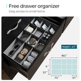 LINSY HOME 7 Drawers Dresser for Bedroom, Wood Bedroom Dresser Modern Drawer Chest, 7 Chest of Drawer, Tall Dresser for Closet, Dressers Organizer for Living Room, Closet, Hallway LINSY HOME