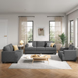 COPIAE 89 Inch Sofa with Extra Deep Seats Oversize, 3 Seater Sofa for Living Room,Modern Couch and Sofa, Comfy Armrests and Seats and Backrests, Easy Installation, Grey COPIAE