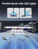 QikCln Cordless Vacuum Cleaner, 8-in-1 Powerful Vacuum Cleaners for Home with 1.3L Large Capacity, 2 Modes & 30Mins Runtime, Rechargeable Stick Vacuum for Pet Hair Hardwood Carpet - Green QikCln