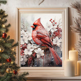 Reivworl Cardinal Paint by Numbers Kit for Adults, Cardinal Paint by Number Kits on Canvas, Acrylic Painting by Numbers for Gifts and Home Decor 16x20 Inch Reivworl