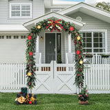 Garden Arch, Outdoor Flower Garden Arch Trellis, Sturdy Steel Arbor for Climbing Plants, Wedding Decoration, 7'8" H x 4'5" W, Dark Green ATR ART TO REAL