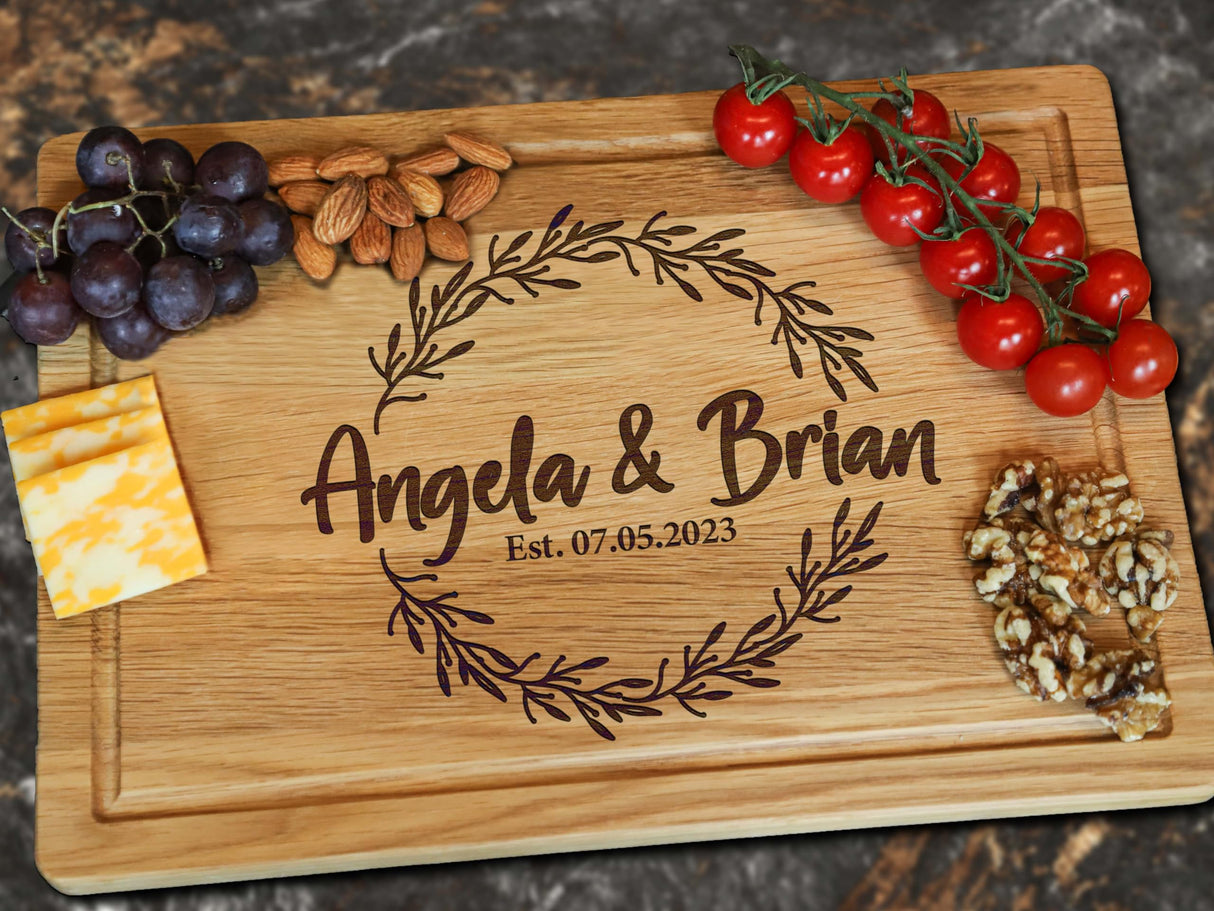 Personalized Cutting Board Wedding Registry Gift 2024, Custom Wedding & Anniversary Gift for Couples, Cool Bridal Shower Gifts, Custom Signs for Anniversary, New Home Housewarming Gifts for Women Kenzal Customized