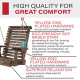 Amish Casual Heavy Duty Roll Back Pressure Treated Swing Chair with Cupholders (Dark Walnut Stain) Amish Casual