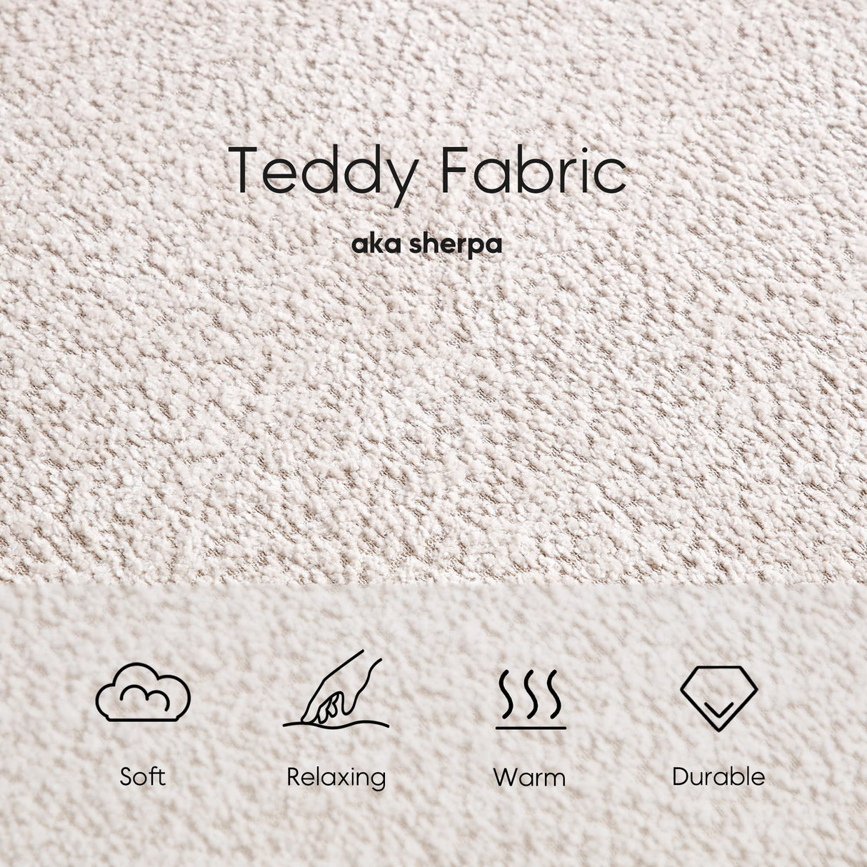 Yoglad 88.58‘’ 3-Seat Modern Curved Boucle Sofa, Cozy Thick Upholstered Teddy Loveseat, Half Moon Aesthetic Design Sherpa Couch for Small Living Room Bedroom Apartment Studio (Light Beige) Yoglad