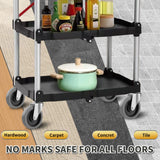 Besitu 4 Inches Stem Caster Wheels, 7/16-Inch Stem Diameter Swivel Casters Set of 4 Heavy Duty TPR Replacement Wheels for Utility Cart Rubbermaid Mop Bucket Shop Vac Weber Grills Besitu