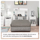 Prepac Astrid Simplistic 6-Drawer Tall Dresser for Bedroom, Functional Chest of Drawers with Acrylic Knobs, 16.5"D x 19.75"W x 50"H, White Prepac