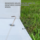 Domi 10' x 12' Universal Winter Gazebo Cover for Hardtop Gazebos,Outdoor Waterproof Enclosed Cover with Sidewalls and Mesh Windows,White (Gazebo not Included) domi outdoor living