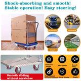 4 inch Heavy Duty Casters Load 2400lbs, Lockable Bearing Plate Caster with Brakes, 360-degree Swivel for Furniture and Workbench Cart, Set of 4 (Includes Complete Screw Set with Accessories) ABSLIMUS