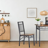 JOIN IRON Folding Dining Chair Set of 2, Foldable Kitchen Chairs, Metal Frame, no Assembly Required, Easy to Store, Suitable for Small Spaces, Rustic Brown JOIN IRON