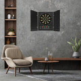 PATIKIL Electronic Dart Board Cabinet Set, LED Digital Electric Dartboard with Wooden Cabinet Door, Soft Tip Darts Board with 12 Darts, 88 Tips, 27 Games, 243 Variations, Up to 16 Players PATIKIL