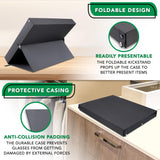 ProSource 18 Slot Sunglasses Organizer Box Stand Display Case/Tray, Fabric Lined & Snap Close ProSource