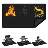 OFASIZEN 89.5 x 49.5 Inch Grill Mats for Outdoor Grill, Double-Sided Fireproof Deck and Patio Protector Mat OFASIZEN