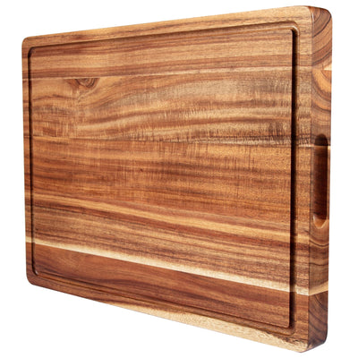 20 Inch Large Acacia Wood Cutting Board 1.5" Thick, Reversible Wooden Cutting Board for Kitchen, Charcuterie Board Cheese Board with Deep Groove,