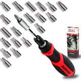 IRONCUBE Multi Ratcheting Screwdriver Set: 21 in 1 Magnetic Multiple bits Suitable for Everyday Household Use ironcube