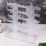 Lamoutor 2 Row Sunglasses Rack Holder Glasses Display Stand Transparent Lamoutor