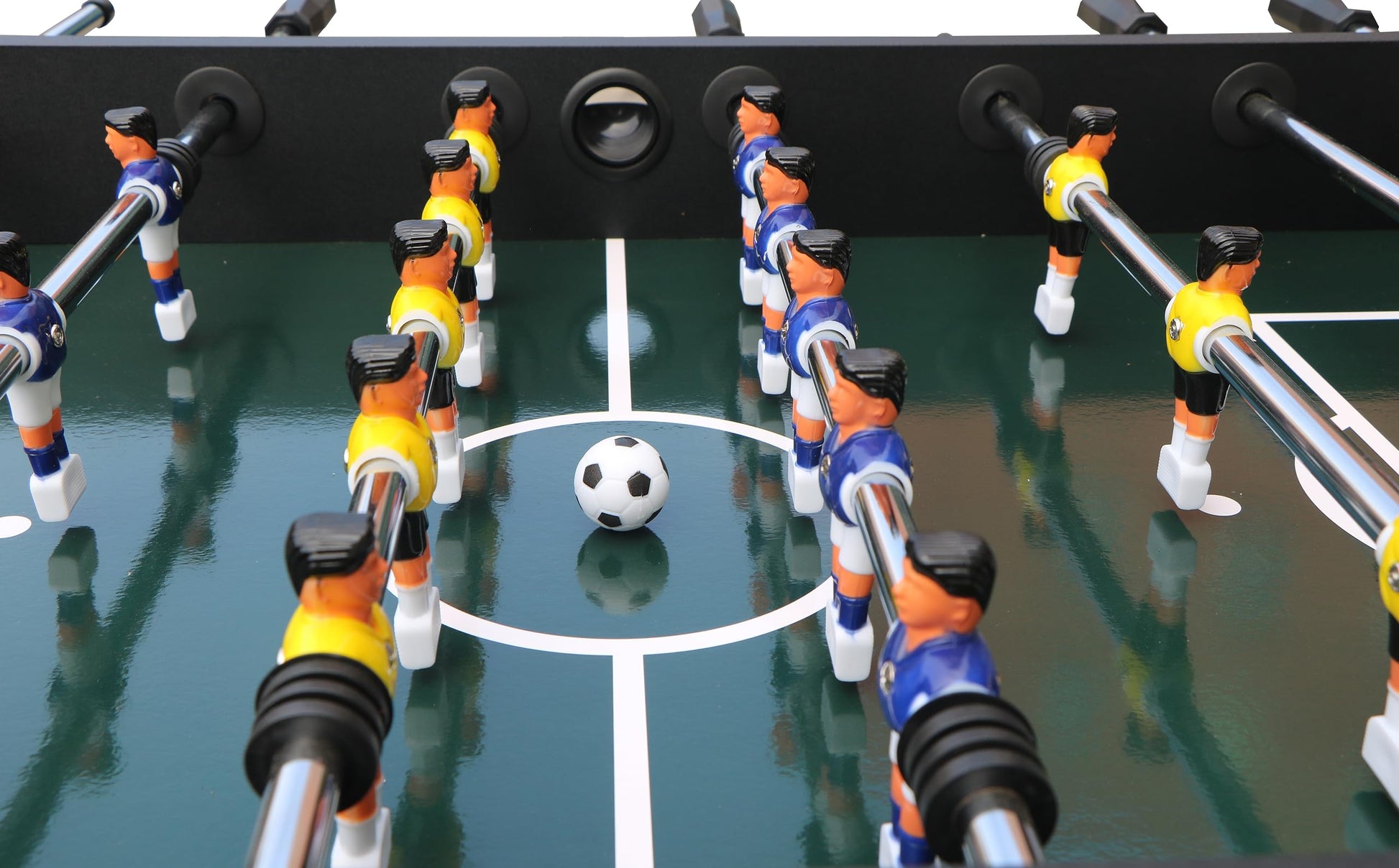 Foosball Table, 54.5'' Home Arcade Table Soccer with 4 Balls and 2 Cup Holders, Competition Foosball Table Set for Family Game Room, Adult Rrec Room, Basements or Bar - WoodArtSupply