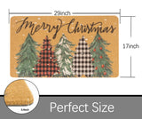 Mealah Christmas-Welcome-Doormat for Outdoor-Entrance - Non-Slip-Coir-Winter-Welcome-Door-Mat Xmas Trees Front-Door-Mat 17 x 29 Inch Mealah