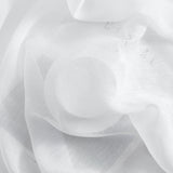 HLC.ME 2 Piece Semi Sheer Voile Window Treatment Curtain Grommet Panels for Bedroom (54" W x 108" L, White) HLC.ME