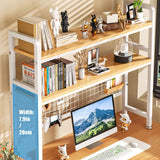 MiaJJooLi Stylish 2-Tier Wood Desktop Bookshelf Organiser for Home and Office MiaJJooLi