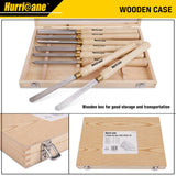 HURRICANE Wood Lathe Chisel Set, 8pc HSS Wood Lathe Turning Tools, Woodworking Lathe Tools with Wooden Box HURRICANE