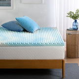 ZINUS 2 Inch Swirl Gel Cooling Memory Foam Mattress Topper, Smaller, More Convenient WonderBox Packaging, Cooling, Airflow Design, CertiPUR-US Certified, King Zinus